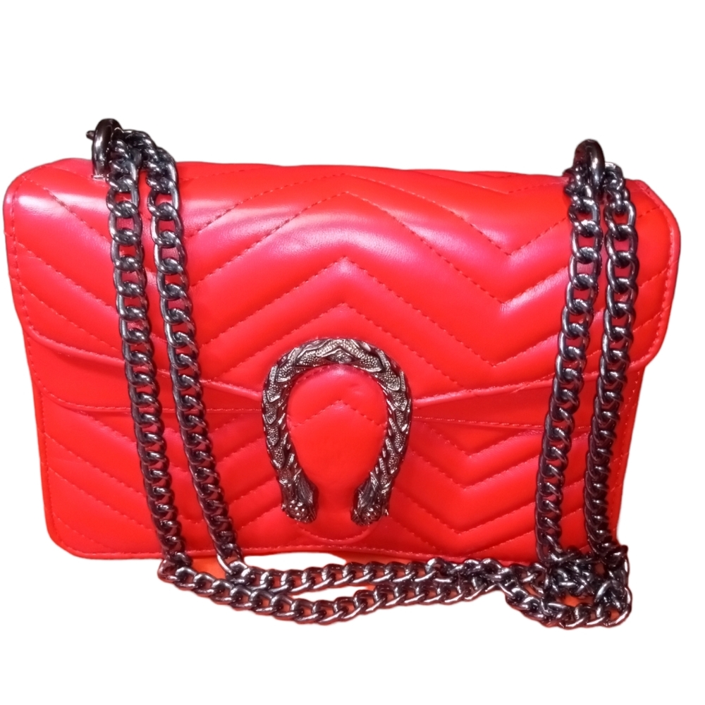 Red Fashion Convertible Chain Shoulder Bag    46